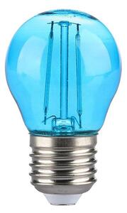 Bec LED FILAMENT G45 E27/2W/230V albastru