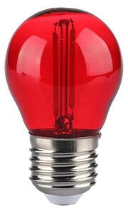 Bec LED FILAMENT G45 E27/2W/230V roșu