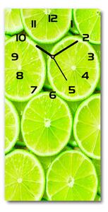 Ceas din sticlă dreptunghiular vertical Lămâie verde