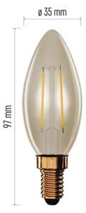 Bec LED VINTAGE E14/2,5W/230V 2200K
