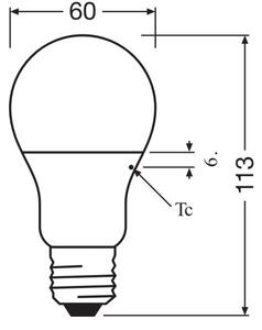 Bec LED Osram A60 E27/8,5W/230V 2700K