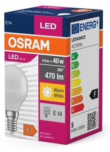 Bec LED Osram P40 E14/4,9W/230V 2700K