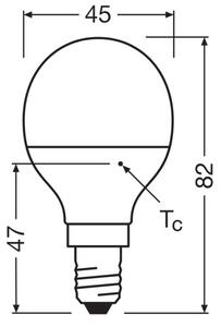 Bec LED Osram P40 E14/4,9W/230V 4000K