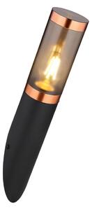 Aplică de exterior Globo 3157BC BOSTON 1xE27/23W/230V IP44 negru/cupru