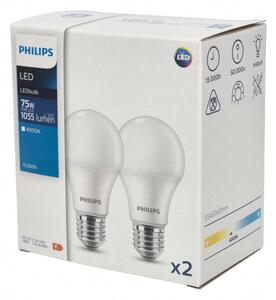 SET 2x bec LED Philips A60 E27/10W/230V 4000K