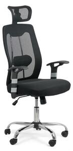 Scaun de birou GOZO, stofa + Mesh, Negru