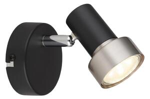 Spot de perete Globo 57917-1N MASON 1xGU10/25W/230V negru/argintiu