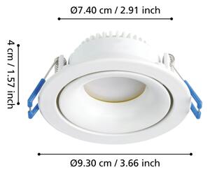 Corp de iluminat LED dimabil încastrat Eglo 901167 ARENALS LED/4,9W/230V alb