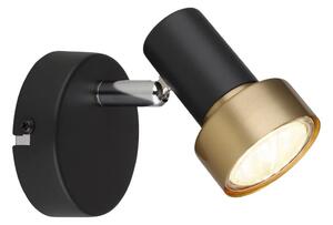 Spot de perete Globo 57917-1N MASON 1xGU10/25W/230V negru/auriu