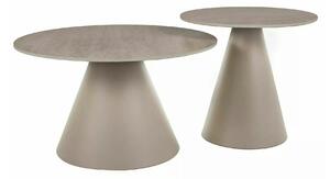 Set 2 măsuțe cafea HILL II, bej/cașmir, ceramică/metal