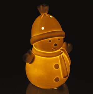 Decorațiune LED de Crăciun de porțelan Retlux LED/3xLR44 om de zăpadă