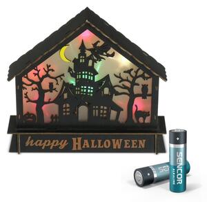 Decorațiune LED HALLOWEEN Retlux LED/2xAA/multicolor casă bântuită