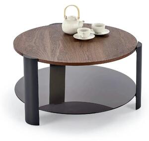 Masuta cafea LIRA, nuc/negru, 80x43 cm