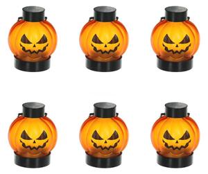 SET 6x decorațiune LED HALLOWEEN Retlux LED/1xCR2032/alb cald, dovleci