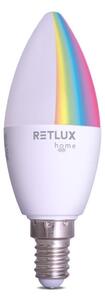 Bec LED RGBW dimabil Retlux C37 E14/4,5W/230V 2700-6500K Wi-Fi Tuya
