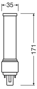 Bec LED Osram G24d-3/9W/230V 3000K