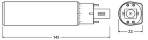 Bec LED Osram G24q-1/6W/230V 3000K