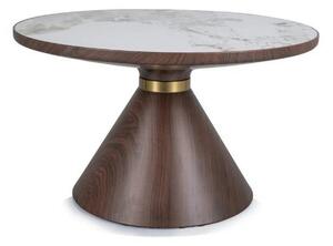 Masuta NAPA A, alb/nuc/auriu, ceramica/metal, 70x70x43 cm