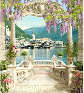 Fototapet. Iesire Ornamentata spre Lacul Hallstatt, Austria. Art.050185