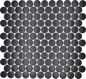 Mozaic piscină ceramic 92G negru mat 31,2x33 cm