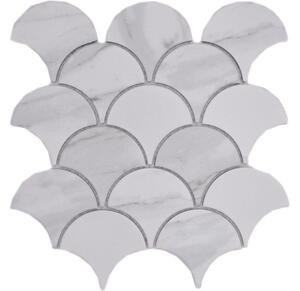 Mozaic piscină ceramic CIM FS CR alb mat 25,9x27,3 cm