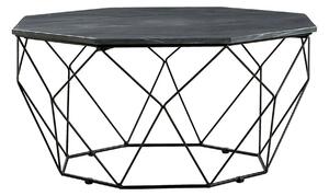 Masuta cafea AIDA, negru, marmura/metal, 84x84x43 cm