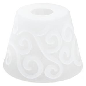 Abajur de rezervă din sticlă pentru lustră E27 d. 15 cm alb