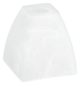 Abajur de rezervă din sticlă pentru lustră E14 10x13 cm alb