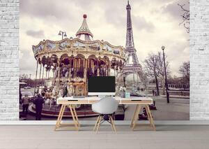 Fototapet. Caruselul de langa Turnul Eiffel din Paris Art.060044