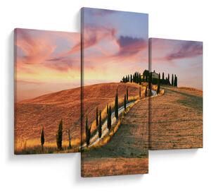 Tablou - Casa pe deal Toscana, Italia (90x60 cm)