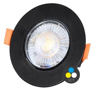 Corp de iluminat LED încastrat Ecolite LED-YL201/7W/CCT/CR ZITA LED/3/5/7W/230V negru