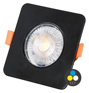 Corp de iluminat LED încastrat Ecolite LED-YL202/7W/CCT/CR KENT LED/3/5/7W/230V negru