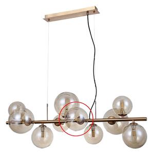 Abajur de rezervă din sticlă pentru lustră ITALUX CANELLO G9 d. 13 cm maro