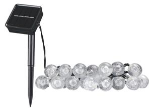 LED șir decorativ solar BUBBLE GLASS 20 LED/8 funcții 4,85 m 600 mAh IP44
