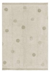 Covor pentru copii kaki/crem lavabil/țesut manual din bumbac 120x160 cm Hippy Dots Olive – Lorena Canals