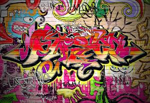 Fototapet. Graffiti in Rosu. Art.020055