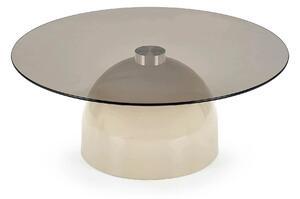 Masuta cafea STARK, fumuriu/casmir, sticla/metal, 80x33 cm