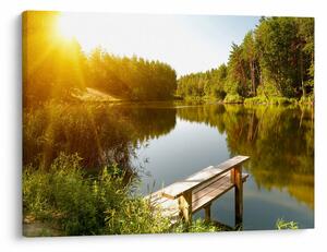 Tablou - Lac la munte (70x50 cm)