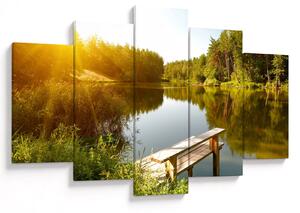 Tablou - Lac la munte (150x105 cm)
