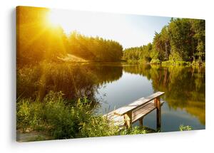 Tablou - Lac la munte (90x60 cm)