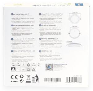 Corp de iluminat LED încastrat Aigostar LED/18W/230V 4000K d. 22 cm alb