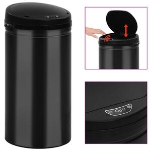 Coș de gunoi automat cu senzor, 50 L, negru, oțel carbon