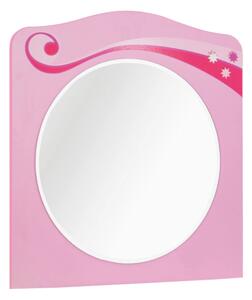 Oglinda decorativa cu rama din pal, pentru copii Little Princess Pink, l64xA2xH68 cm