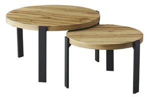 Set 2 masute cafea POLO, stejar/negru