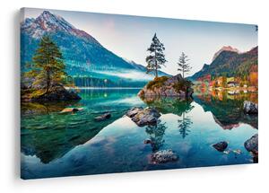 Tablou - Lacul Hintersee, Alpii Bavarezi, Austria (90x60 cm)
