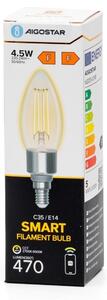 Bec LED dimabil Aigostar FILAMENT C35 E14/4,5W/230V 2700-6500K Wi-Fi