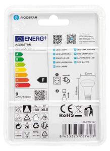 Bec LED Aigostar R63 E27/9W/230V 6500K