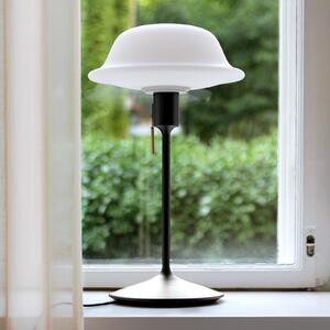 UMAGE Butler lampă de masă abajur din sticlă, bază neagră, Negru, Camera de zi / sufragerie, Metal, Design