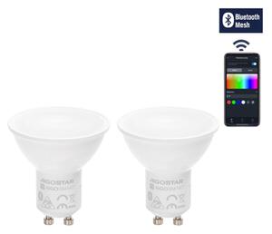 Set 2x becuri LED RGBW reglabili MESH Smart GU10/6,5W/230V 2700-6500K - Aigostar