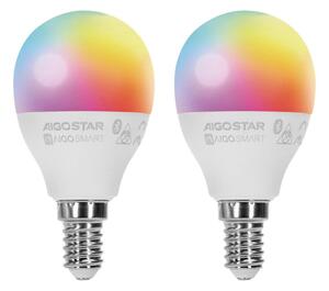 SET 2x bec LED RGBW dimabil Aigostar MESH Smart E14/6,5W/230V 2700-6500K